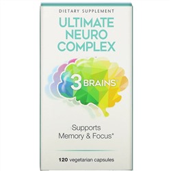 Natural Factors, 3 Brains, Ultimate Neuro Complex, 120 вегетарианских капсул