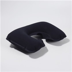 Подушка надувная для шеи, дорожная, 42×26.5 см, синяя