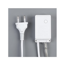 Гирлянда «Водопад» 2×1.5 м, IP20, прозрачная нить, 400 LED, свечение жёлтое, 8 режимов, 220 В