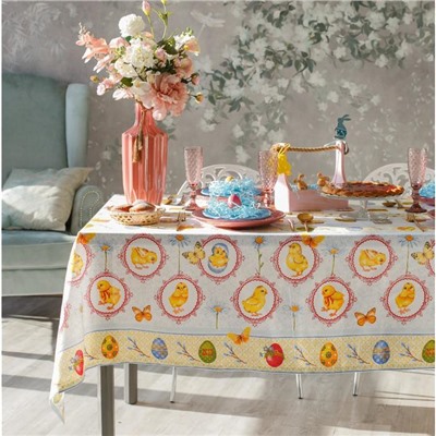 Скатерть «Доляна. Пасха», 145×144 см, 100% хлопок, рогожка, 164 г/м²
