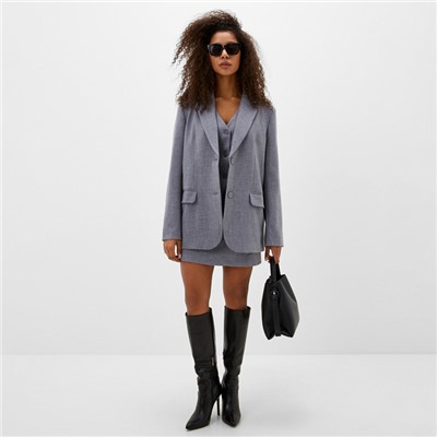 Жилет на пуговицах женский MIST, размер 50, серый