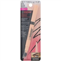 Maybelline, Карандаш для бровей Total Temptation, темно-коричневый, 150 мг