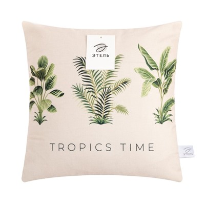 Наволочка декоративная Этель «Tropics time», 40×40 см, 100 п/э, велюр