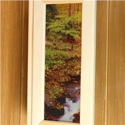 Абажур для бани и сауны «Олени», липа, 33×29×16 см, настенный, со вставками из стекла, «Добропаровъ»