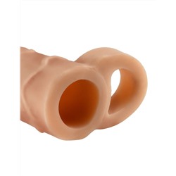 Телесная насадка с кольцом Perfect 2  Extension with Ball Strap - 19 см.