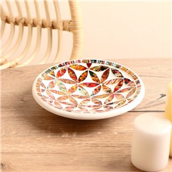 Тарелка декоративная, 21.5×21.5×5 см, керамика