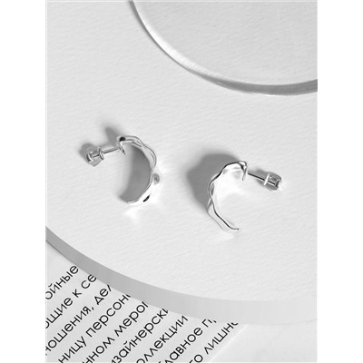 Серьги-пусеты из серебра родированные С-7567р