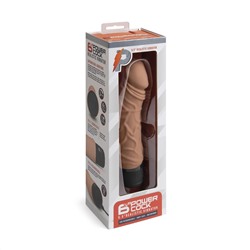 Кофейный вибратор-реалистик 6.5  Girthy Realistic Vibrator - 19 см.