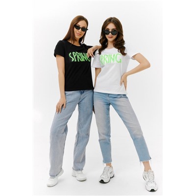 Футболка 8247 (Белый_зеленый)