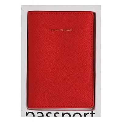 Обложка для паспорта красный,кожзам 3-619/06 Bruno Visconti