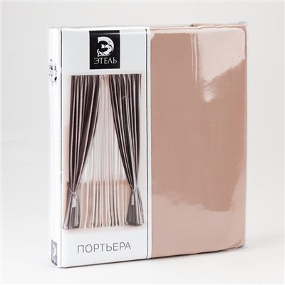 Штора блэкаут портьерная «Этель», 130×300 см, бежевая