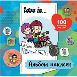 АСТ . "Love is... Альбом наклеек (голубой) (100 шт)"
