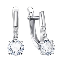Серьги из серебра куб.циркон., Л-21217