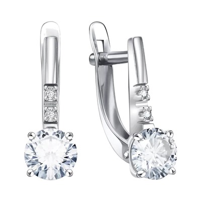 Серьги из серебра куб.циркон., Л-21217