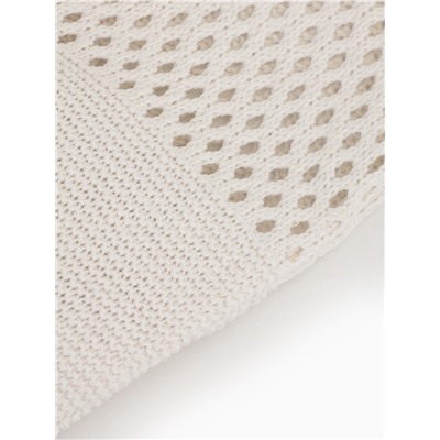 Сумка-авоська плетёная, клетка 0.5 см, белая