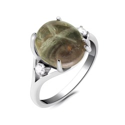 Кольцо из серебра флюорит, МЦВА174