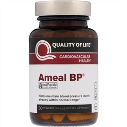 Quality of Life Labs, Ameal BP, здоровья сердечно-сосудистой системы, 3,4 мг, 30 капсул в растительной оболочке