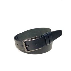 Ремень мужской из натуральной кожи, цвет черный