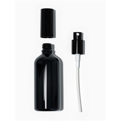 Флакон для парфюма, стеклянная, с распылителем Black, 100 мл, чёрный