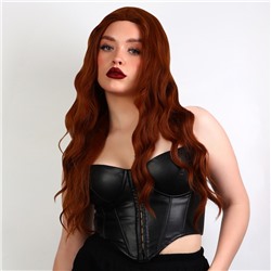 Парик искусственный, имитация кожи, 60 см, 160 г, цвет рыжий