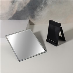 Зеркало настольное, прямоугольное, 15×19.8 см, без рамки, чёрное