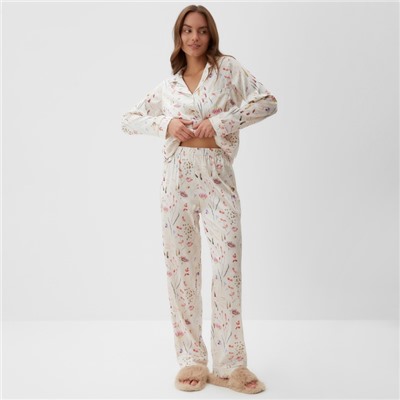 Пижама женская (рубашка, брюки) KAFTAN Spring, размер 52-54