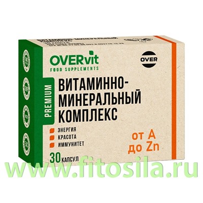 Витаминно-минеральный комплекс БиоАктив 12+9", 30 капсул (OVERVit) БАД