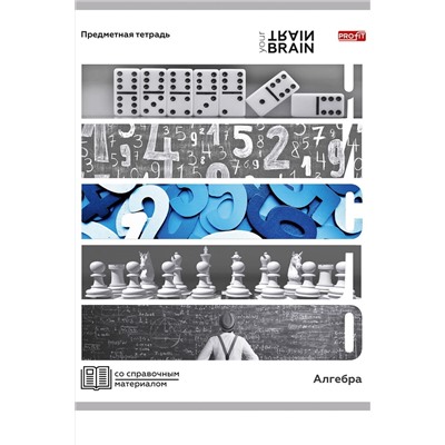 Тетрадь КЛЕТКА 48л. АЛГЕБРА «КОНТРАСТЫ» (Т48-1403) эконом-вариант, б/о НАТАЛИ, 1033001