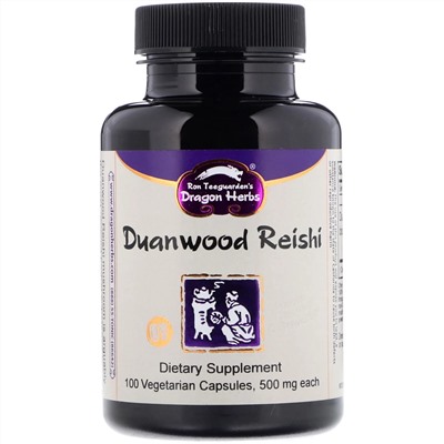 Dragon Herbs, Duanwood Reishi, 500 мг, 100 вегетарианских капсул