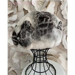 Волна мех.цветок кролик Берет женский (56-58)