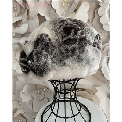 Волна мех.цветок кролик Берет женский (56-58)