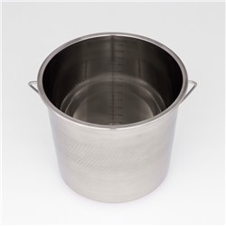 Ведро с крышкой, 12 л, мерная шкала, нержавеющая сталь