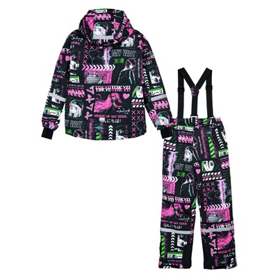 Комплект текстильный с полиуретановым покрытием для девочек: куртка, брюки