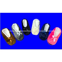 6 ПАР - Носки-тапочки внутри с мехом ОДНОТОННЫЕ женские