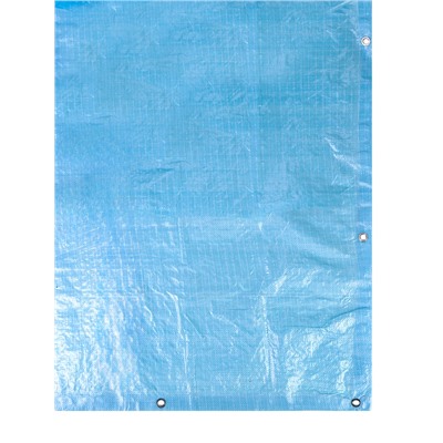 Тент защитный, 3×4 м, плотность 75 г/м², УФ, люверсы шаг 1 м, голубой