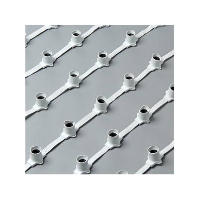 Гирлянда «Белт-лайт» 50 м, IP65, 5W, белая каучуковая нить, шаг 15 см, Е27 (без ламп), 220 В