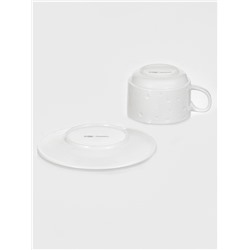 Чайная пара Magistro Fray, 2 предмета: чашка 230 мл, блюдце 15 см, фарфор