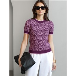 Джемпер жаккардовой вязки с кашемиром