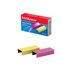 Скобы №10 1000шт цветные 7140 ErichKrause