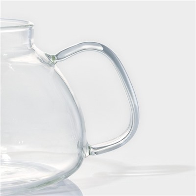 Заварочный чайник BellaTenero «Эко», 600 мл, 18×12×10 см, с бамбуковой крышкой, металлический фильтр, стекло