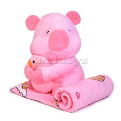 Мягкая игрушка "Капибара" с пледом