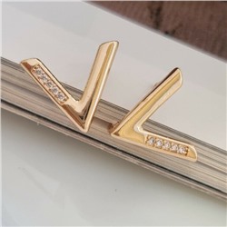 Серьги коллекция "Дубай" покрытие позолота, вставка: фианиты, 38002, арт.216.352