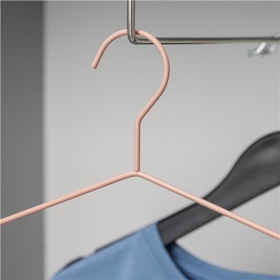 Плечики для одежды SAVANNA Wood, 41.5×22.5×1 см, розовые