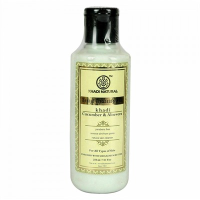 Khadi Natural Очищающий крем-молочко с экстрактом огурца и алоэ вера 210мл