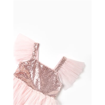 Платье нарядное для девочки KAFTAN, с крылышками, рост 86-92, розовое