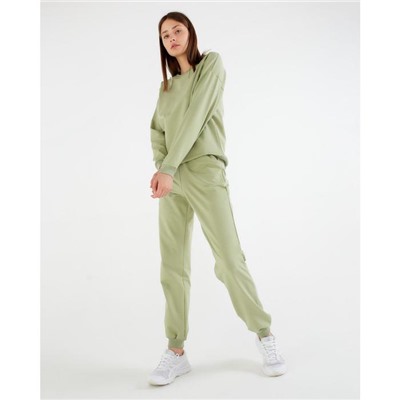 Костюм женский (свитшот, брюки) MINAKU: Casual Collection, размер 48, цвет фисташковый