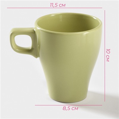 Кружка Доляна Coffee break, 280 мл, керамика, зелёная