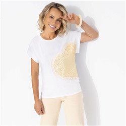 Футболка с декором из пайеток, Яркий период