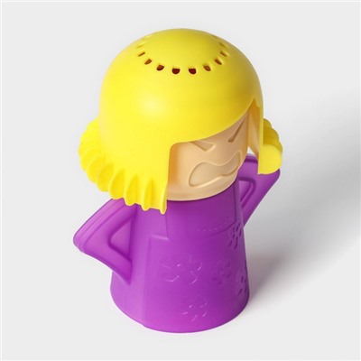 Устройство для чистки микроволновой печи Доляна, 10.5×8×13 см, пластик, фиолетовое