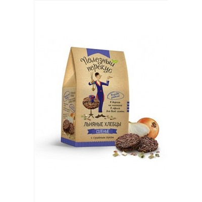 Хлебцы льняные с луком 100г ЭКОПРОДУКТЫ, 1182327